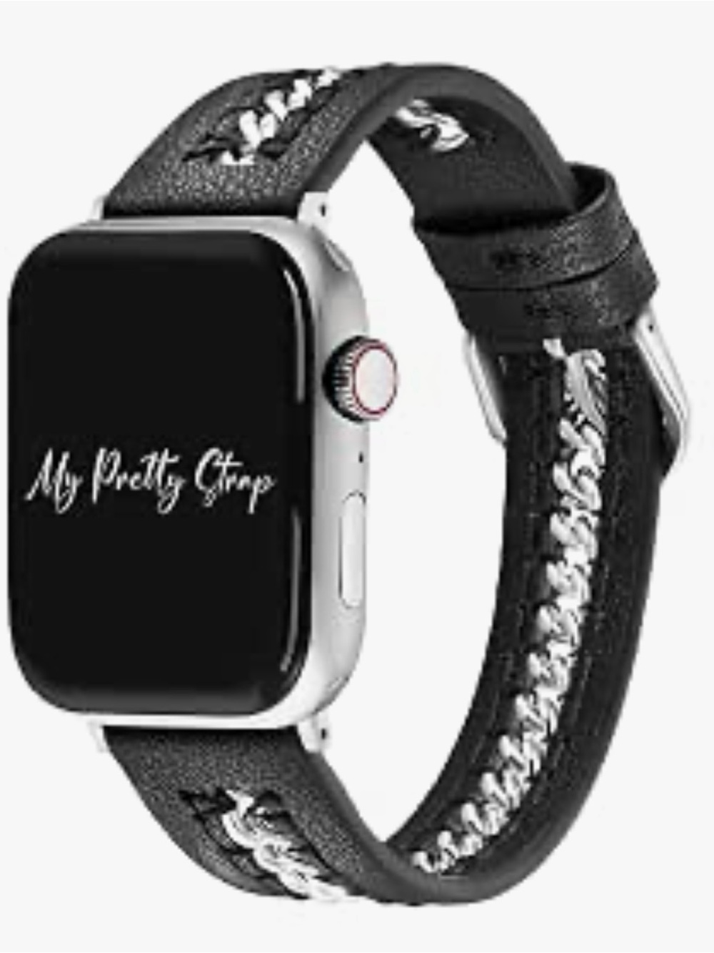 My Pretty Strap Black Leather Apple Watch band 38/40/41